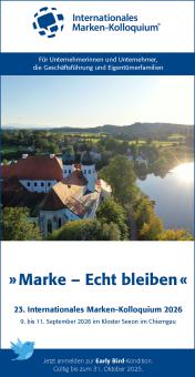 Early Bird - Teilnahme am 23. Internationalen Marken-Kolloquium 